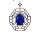 35.11 Ctw SI1/SI2 Tanzanite and Diamond 14k Rose Gold Pandant (ALL DIAMOND