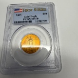 2005 Gold Eagle PCGS Certified MS70 First Strike