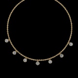 1.05 Ctw VS/SI1 Diamond 14K Yellow Gold Yard Necklace (ALL DIAMOND ARE LAB