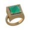 3.35 Ctw VS/SI1 Emerald and Diamond 14k Yellow Gold Engagement Ring (ALL DI
