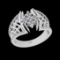 0.64 Ctw VS/SI1 Diamond Prong Set 18K White Gold Engagement Ring