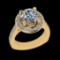 5.08 Ctw VS/SI1 Diamond 10k Yellow Gold Engagement Ring (ALL DIAMOND ARE LA