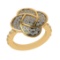 0.89 Ctw SI2/SI1 Diamond Prong Set 14k Yellow Gold Engagement Ring (ALL DIA