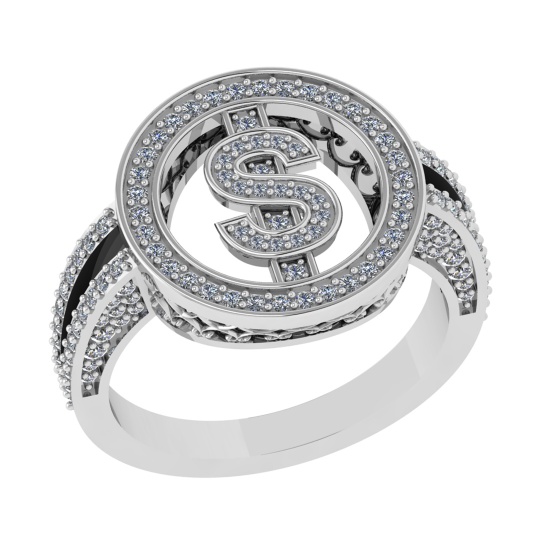 0.59 Ctw VS/SI1 Diamond Prong Set 14k white Gold Ring (ALL DIAMOND ARE LAB