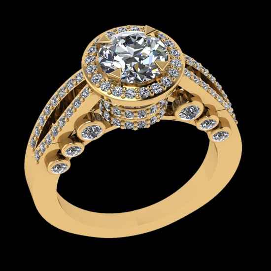 2.31 Ctw VS/SI1 (ALL DIAMOND ARE LAB GROWN ) Diamond 10k Yellow Gold Engage