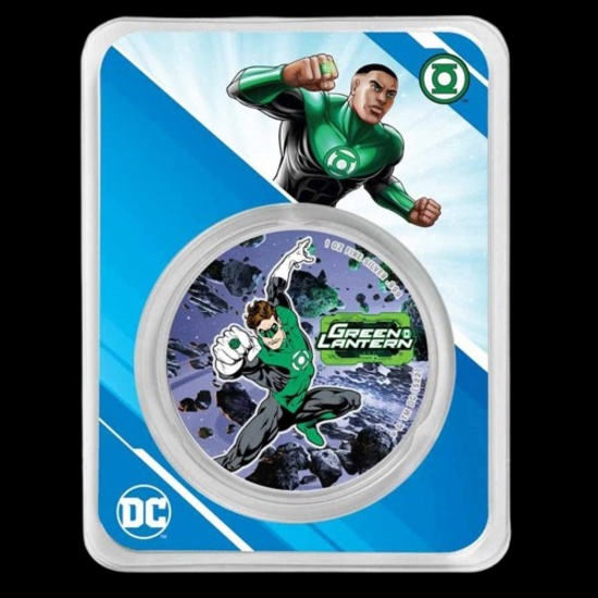 2023 Samoa 1 oz Silver DC Comics Green Lantern Colorized with TEP