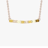 2.40 Ctw VS/SI1 Fancy NaturalYellow Brown Diamond 14K Rose Gold Pendant Nec