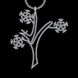 3.21 Ctw VS/SI1 Diamond 10k white Gold Christmas Theme Pandant (ALL DIAMOND