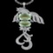 35.56 Ctw VS/SI1 Green Amethyst And Diamond 14k White Gold Pendant Neklace(