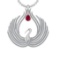 7.52 Ctw VS/SI1 Ruby and Diamond 14K White Gold Pendant (ALL DIAMOND ARE LA