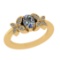 0.92 Ctw VS/SI1 Diamond 14k Yellow Gold Engagement Ring (ALL DIAMOND ARE LA