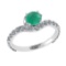 1.67 Ctw VS/SI1 Emerald and Diamond 14k white Gold Engagement Ring (ALL DIA