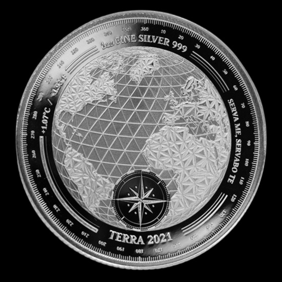 2021 Tokelau 1 oz Silver $5 Terra (Prooflike)