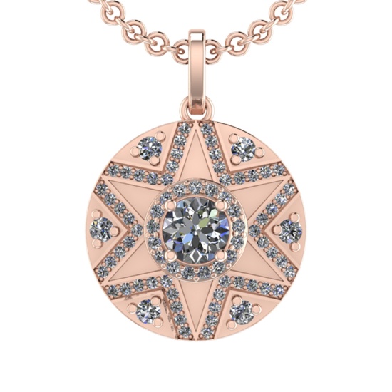 1.86 Ctw VS.SI1 (ALL DIAMOND ARE LAB GROWN ) Diamond 14k Rose Gold Necklace