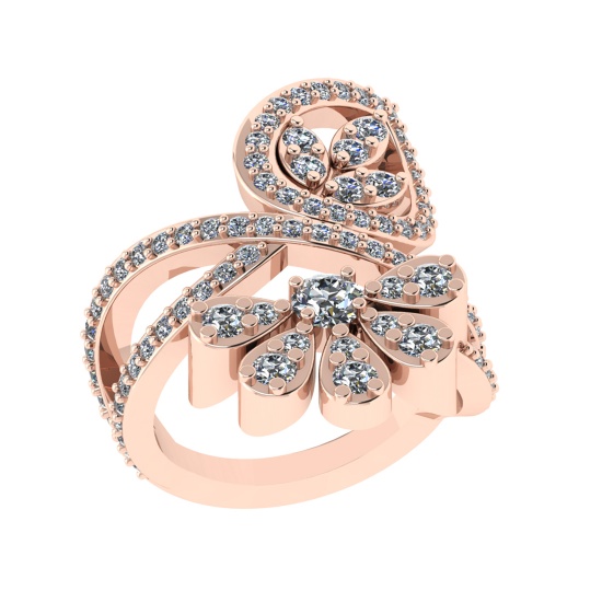 1.81 Ctw SI2/SI1 Diamond Prong Set 14k Rose Gold Engagement Ring (ALL DIAMO
