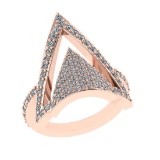 1.02 Ctw SI2/SI1 Diamond Prong Set 14k Rose Gold Engagement Ring (ALL DIAMO