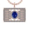 42.90 Ctw VS/SI1 Tanzanite and Diamond 14K Rose Gold Pendant