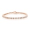 4.88 ctw 14k Rose Gold 7 inch Basket 4 Prong Tennis Bracelet (LAB GROWN DIA