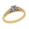 0.80 Ctw SI2/SI1 Diamond 14k Yellow Gold Engagement Ring (ALL DIAMOND ARE L
