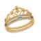 0.23 Ctw VS/SI1 Blue Topaz and Diamond Set 10K Yellow Gold Engagement Ring