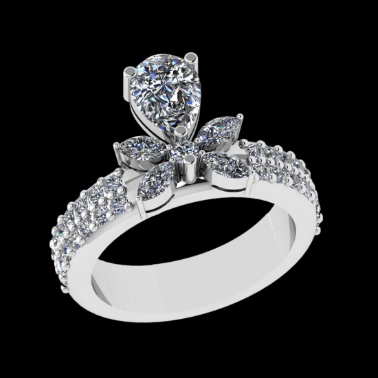 1.73 Ctw VS/SI1 (ALL DIAMOND ARE LAB GROWN ) Diamond 10k white Gold Engagem