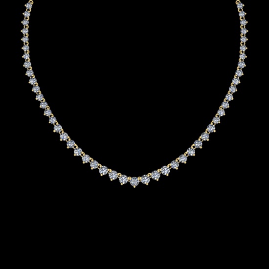 103.69 Ctw VS/SI1 Diamond 10K Rose Gold Necklace Set (ALL DIAMOND ARE LAB G