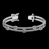 3.32 Ctw VS/SI1 Diamond Style 14K White Gold Bracelet (ALL DIAMOND ARE LAB