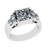 2.60 Ctw VS/SI1 Diamond 14k white Gold Engagement Ring (ALL DIAMOND ARE LAB