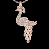0.60 Ctw VS/SI1 Diamond 14 K Rose Gold Necklace(ALL DIAMOND ARE LAB GROWN )