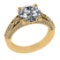3.47 Ctw VS/SI1 Diamond 14k Yellow Gold Engagement Ring (ALL DIAMOND ARE LA