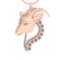 0.48 Ctw SI2/SI1 Diamond 14k Rose Gold Pendant (ALL DIAMOND ARE LAB GROWN)
