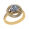 3.12 Ctw VS/SI1 Diamond Prong Set 14k Yellow Gold Engagement Ring (ALL DIAM
