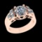 2.66 Ctw VS/SI1 Diamond 10k Rose Gold Engagement Ring (ALL DIAMOND ARE LAB