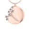 0.24 Ctw VS/SI1 Diamond Prong Set 14k Rose Gold Pandant (ALL DIAMOND ARE LA