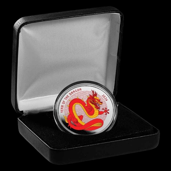 1 oz Silver Colorized Proof - 2024 Year of the Dragon (Series 2)