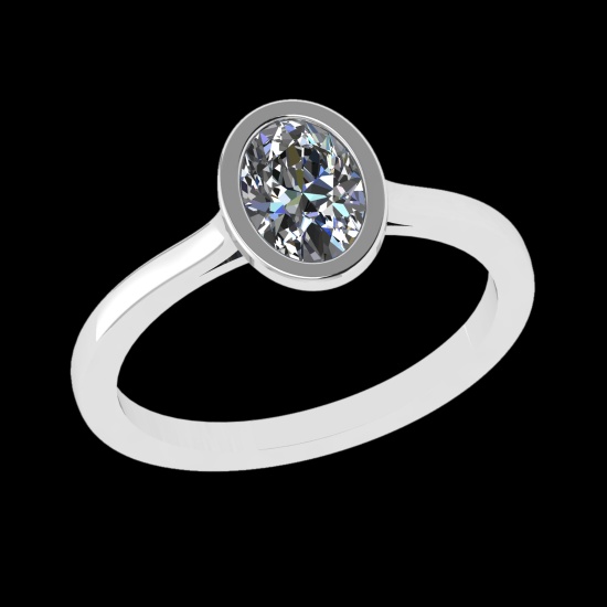 0.75 Ctw VS/SI1 Diamond 10k white Gold Solitaire Ring (ALL DIAMOND ARE LAB