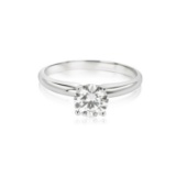 0.8 ctw 14K White Gold Solitaire Solitaire Ring (LAB-GROWN)