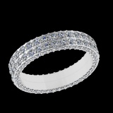 2.27 Ctw VS/SI1 Diamond Prong Set 10K White Gold Eternity Band Ring (ALL DI