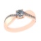 0.72 Ctw VS/SI1 Diamond 14k Rose Gold Engagement Ring (ALL DIAMOND ARE LAB