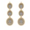 3.93 Ctw VS/SI1 Diamond 10K Yellow Gold Dangle Earrings (ALL DIAMOND ARE LA