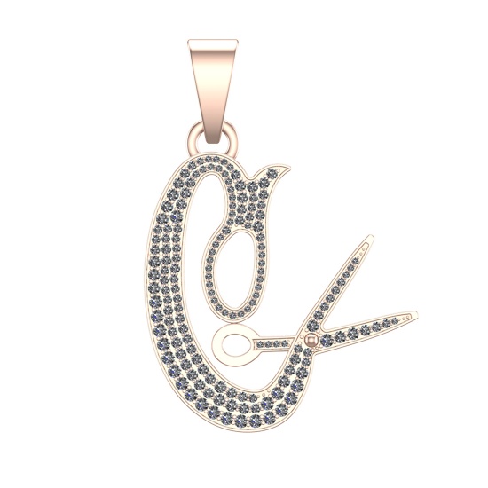 4.26 Ctw SI2/SI1 Diamond Prong Set 14k Rose Gold Pandant (ALL DIAMOND ARE L