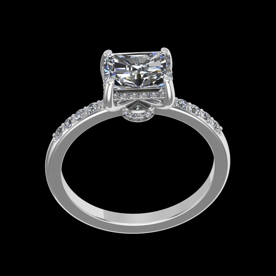 1.53 Ctw VS/SI1 Diamond 10K White Gold Engagement Ring