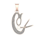 4.26 Ctw SI2/SI1 Diamond Prong Set 14k Rose Gold Pandant (ALL DIAMOND ARE L