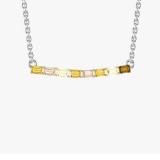2.40 Ctw VS/SI1 Fancy NaturalYellow Brown Diamond 14K White Gold Pendant Ne
