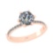 1.77 Ctw VS/SI1 Diamond 10K Rose Gold Engagement Halo Ring