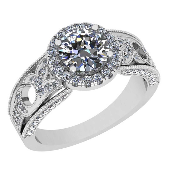 2.31 Ctw SI2/I1 Diamond Style Prong Set 18K White Gold Engagement /Wedding