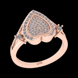 0.40 Ctw VS/SI1 Diamond 10k Rose Gold Engagement Ring (ALL DIAMOND ARE LAB