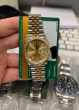 36mm Rolex Champagne Factory Diamond Dial Rolex Comes with Box and Papers