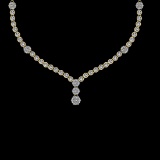 116.18 Ctw VS/SI1 Diamond 10K Yellow Gold Necklace Set (ALL DIAMOND ARE LAB