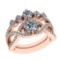 2.04 Ctw VS/SI1 Diamond 14k Rose Gold Engagement Ring (ALL DIAMOND ARE LAB